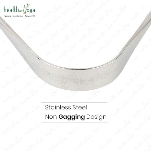 HealthAndYoga™ SteloSwipe Lite Stainless Steel Tongue Cleaners - Disposable Metal Tongue Scrapers Bulk Pack (Pack of 12) - Oral Hygiene Scraper- Prevents Bad breath – Replacement and Gift Pack