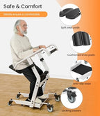 VOCIC Sit to Stand Lift, One-Step Stand Assist Lift for Elderly, Patient Lift Chair Transport Unit with Wheels, Fall Prevention & Muscle Building, AY03 2026 Upgraded