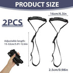 Car Handle Strap, 2 Pack Auto Cane Grab Bar with Adjustable Polyester Webbing and PVC Handles, Portable Standing Aid for Cars, Trucks, SUVs, Jeeps, Seniors, Pregnant Women and Injured Individuals