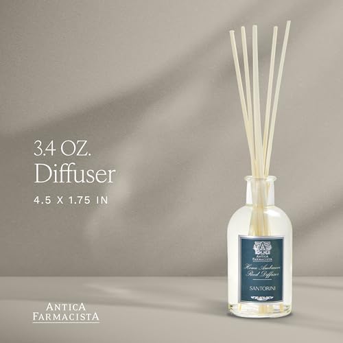 Antica Farmacista Home Ambiance Diffuser - Long-Lasting Reed Scent Diffuser - Luxury Room Freshener Gift - Santorini, 3.4 fl oz