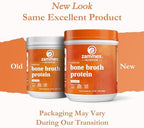 Zammex Pure Grass Fed Beef Bone Broth Protein Powder, 20g Protein, Hydrolyzed Collagen Supplement for Healthy Skin, Nails, Hair, Joints, Non-GMO, Gluten Free, Paleo & Keto Friendly, Great in Soup