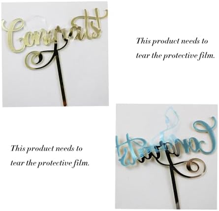 12 Pcs Congrats Cake Topper,Gold Acrylic Celebration Cake Topper,Congrats Grad/Birthday/Wedding/Anniversary/Engagement/Retirement/Graduation Party Decoration Supplies