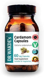 DR WAKDE'S Cardamom Capsules (60 Veg Caps, Plant-Based Supplement, Ayurvedic Herb, All Natural, Vegan)