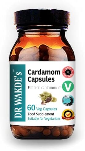 DR WAKDE'S Cardamom Capsules (60 Veg Caps, Plant-Based Supplement, Ayurvedic Herb, All Natural, Vegan)