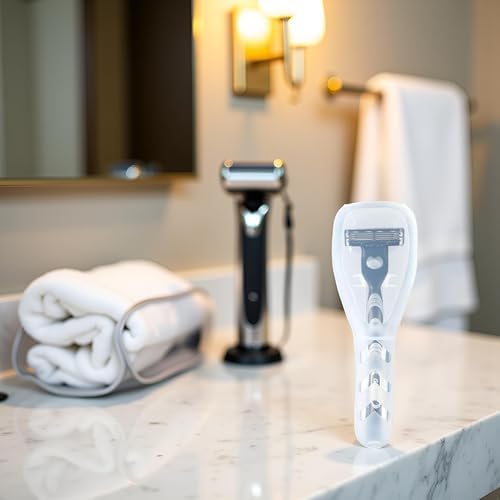 2Pcs Clear Portable Travel Men Manual Razor Protector Plastic Box Cover Container Storage Shaver Holder Protector Case Organizer Men's Electric Shaver Accessories