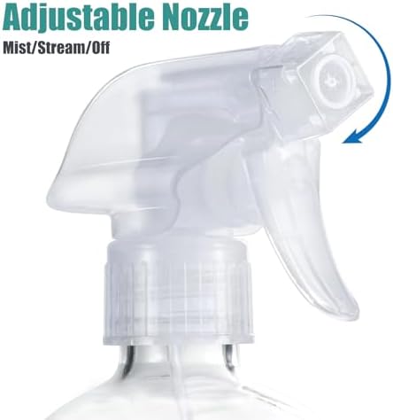 Glass Spray Bottles with Silicone Sleeve Protection, 16 oz 2 Pack, Reusable Spray Bottles with Adjustable Nozzle for Hair, Cleaning Solutions, Plants, Pale Yellow&Mint Green