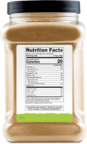 Nutricost Pantry Organic Green Banana Flour (2 Pounds) - Gluten-Free, GMO-Free
