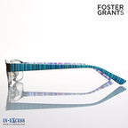 Foster Grant Blue Brianna Women's Reading Glasses with Case