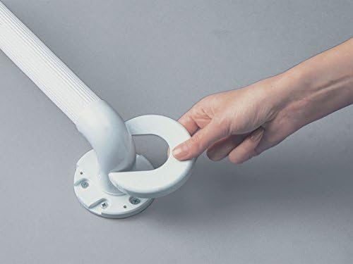 Homecraft Moulded Fluted Grab Rail, Durable PVC Safety Rail and Mobility Aid for Bathroom for Elderly, Disabled and Handicapped Users, Indoor and Outdoor Attachment, 38cm