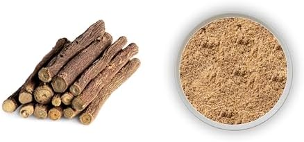 Jalpur Millers Spice Combo Pack - Liquorice Root Sticks 100g - Liquorice Root Powder 100g (2 Pack)