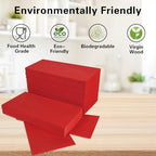 100 Pack Red Paper Napkins, Disposable Linen Feel Guest Towels Cloth Like Hand Towels, Soft, Absorbent, Paper Hand Napkins for Kitchen, Bathroom, Parties, Weddings, Dinners - 12" x 17"