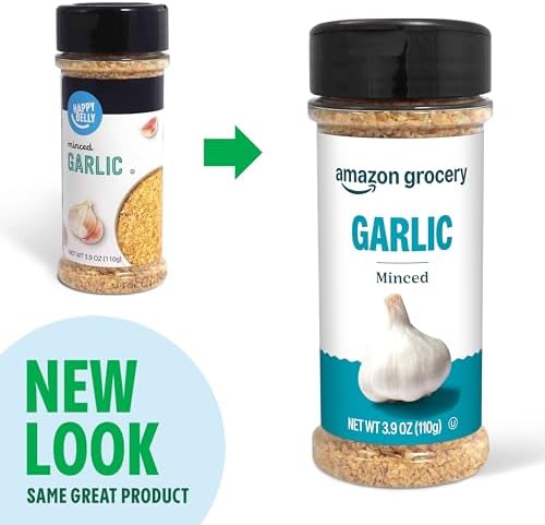Amazon Grocery, Minced Garlic, 3.9 Oz