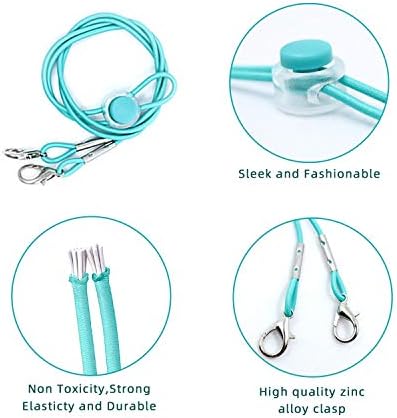 10 Pack Face Mask Lanyard for Kids Adults, Unisex Adjustable Length Elastic Strap Convenient Neck Cord Slider Retainer Pressure Relief Ear Loop Extender Holder for Men Women