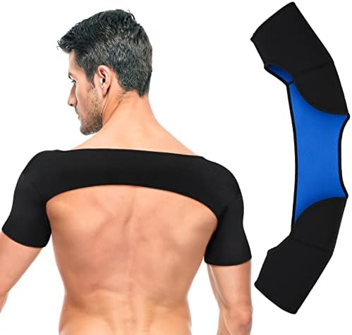 EXCEART Double Shoulder Support - Shoulder Wrap Protector Strap Brace for Outdoor Hiking Lifting Sports Pain Reliefs (Size L)
