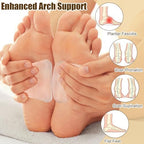 2 Pairs Arch Support Inserts Women for Flat Feet, Reusable Gel Arch Pads for Plantar Fasciitis Relief, Adhesive Arch Supports Cushions for Relieve Feet Pressure (Clear, High)
