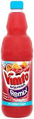 Vimto Remix Raspberry, Orange & Passionfruit Squash 1L (Pack of 2)