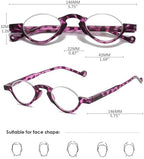 Tortoiseshell Half Frame Reading Glasses Blue Light Blocking for Men Women with Spring Hinge Computer Readers