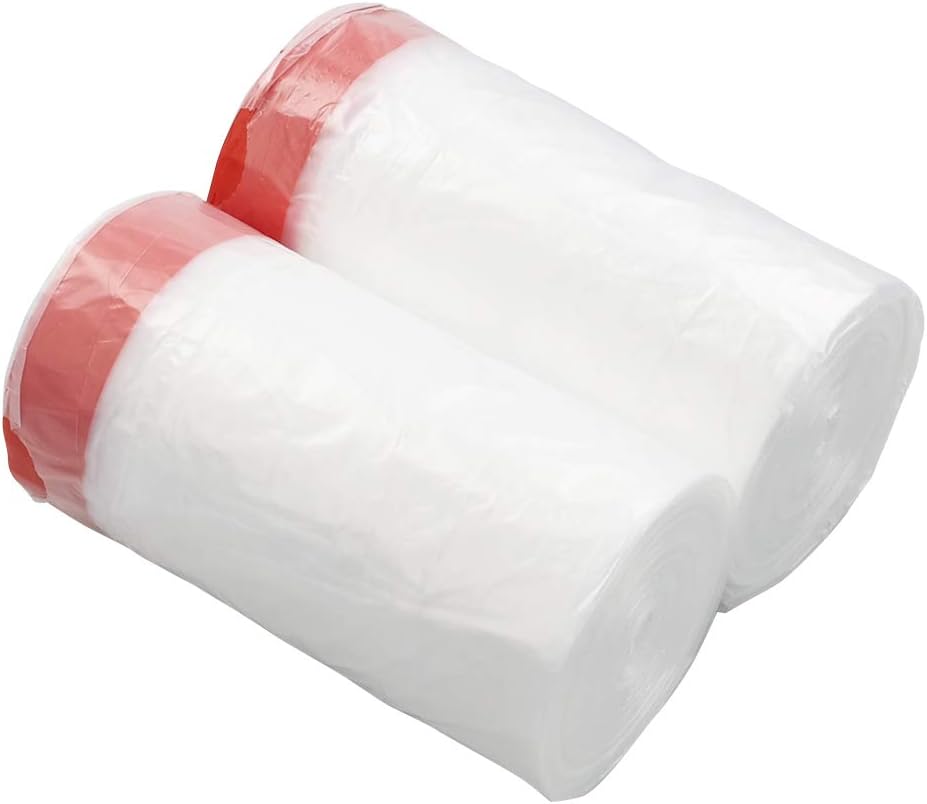 13 Gallon Drawstring Garbage Bags, Clear Trash Bags, 120 Bags