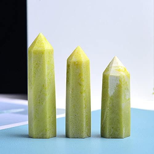 Natural Stones Point Wand Stone Hexagonal Prisms Obelisk Wand Treatment Stone Energy Ore Mineral Crafts Home Decor Gift-Citrine_70-80mm