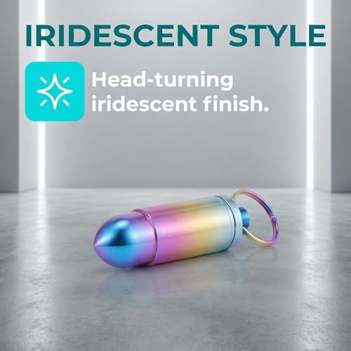 Waterproof Mini Pill Case – Crafted with Titanium & Designed as a Keychain, Great for Storing Emergency Medications