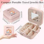 Cat Lover Valentines Day Gifts for Women Girl Cats Lady Cat Mom Mothers Day Gifts Cats Themed Gift for Women Friend Birthday Christmas Graduation Gift for Sister Daughter Travel Jewelry Box