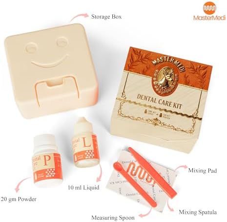 mastermedi Zinc Oxide Eugenol Cement Dental Care Kit Glue For Crowns & Bridges Filling