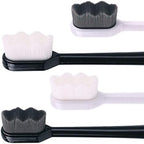 Wimolek Extra Soft Toothbrush for Sensitive Gums and Teeth with 20,000 Ultra Soft Bristles. Micro-Nano Toothbrush. Excellent Cleaning Effect (2 Pack) (White Wave Bristle)