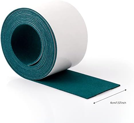 FOSHIO Micro Fiber Felt for Squeegee Edge Wrapping 2 Meters Length - Dark Green Suede Felt to Cover The Edges of Hard Card Squeegees
