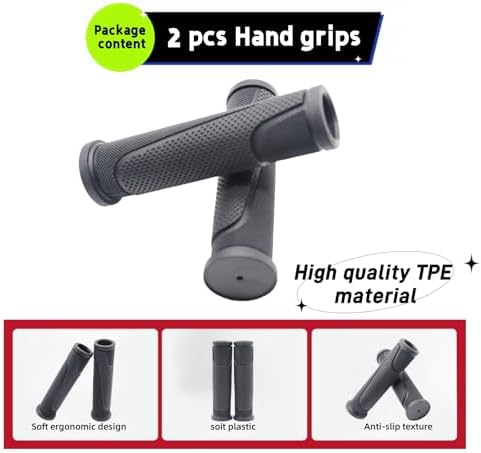 2PCS for Rollator Hand Grip,Replacement Parts for Rollator and Wheelchair,for Knee Walker Replacement Parts Accessories,Soft and Comfortable, Textured Design.(Left/Right,Black)