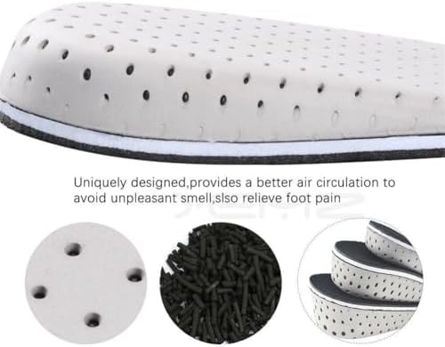 1 Pair Breathable Memory Foam Insoles Lifts, Heel Cups Support Orthotic Protector Inserts, Height Increase Shock Absorbing Cushion (4.3cm Height)