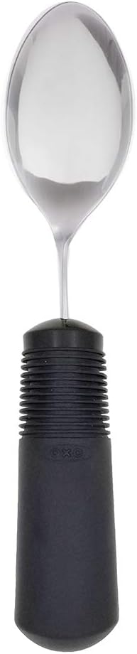 Norco Big-Grips Weighted Tablespoon. Bendable Adaptive Weighted Utensil for Tremors is 6 oz. with Easy to Hold Built Up Handle. Helpful for Parkinson’s, Spasticity, Arthritis or Limited Hand Control.