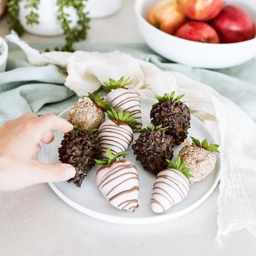 Shari’s Berries Gourmet Dipped Fancy Strawberries | Chocolate Covered Strawberry Gift Box | Ideal for Mother's Day, Anniversary, Birthdays, Congratulations, or Saying Thank You (Half Dozen, 6 Berries)