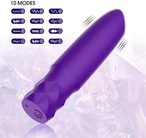 Waterproof 10 Modes Quiet Powerful Handheld Electric Bullet Tool，Back Massage Rod Travel Portable Silicone Massage Ball for Women，Pleasure Handheld Personal Bullet Tool for Quick Relaxation P4276