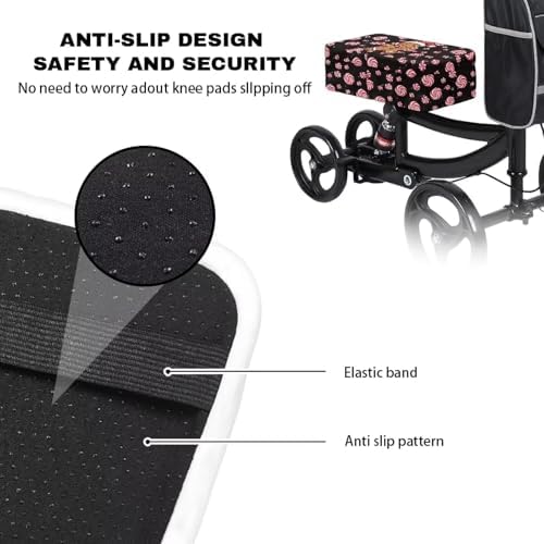 Christmas Knee Scooter Cushion Cover Scooter Accessories Gingerbread Man Cover for Knee Rover Scooter Pad Christmas Decorations