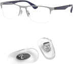 Replacement Nose Pads for Ray Ban RB6335 Push-in Sunglasses Glasses Repair Kits,Bonus Lens Cloth (16mm,Silver)
