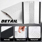 2" Wheelchair Ramp, 21.7" W x 27.6" L Bridge Threshold Aluminum 800lbs Capacity with Supporting Frame and Non-Slip Surface, Door Ramp for Doorways Wheelchairs Stairs Steps