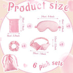 Fanfanwin 36 Pcs Spa Sleepover Party Supplies for Girls, Slumber Party Favors with Throw Blanket Heart Pillows Silk Headband Eye Mask and Bag for Pajama Spa Birthday Supply
