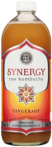 GTs Enlightened Synergy Organic and Raw Kombucha, Gingerade, 48 oz