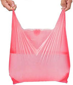 LazyMe T Shirt Bags, Plastic Grocery Bags with Handles in Bulk for Shopping and Restaurant, Bolsas De Plastico Para Negocio, 12 x 20 Inches (Red 50 Pcs, Green 50 Pcs)