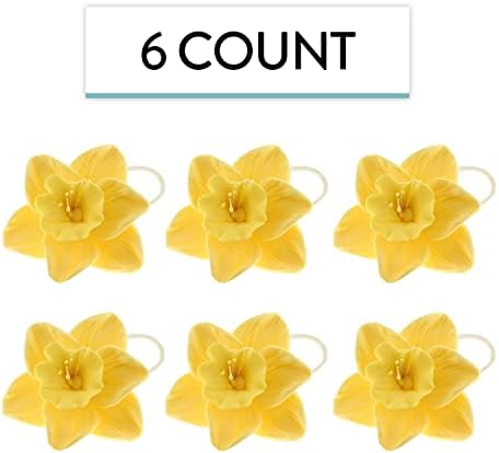 Global Sugar Art Daffodil Sugar Cake Flowers, Yellow, 6 Count by Chef Alan Tetreault