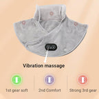 Heating Pad for Neck and Shoulders USB Electric Heated Electric Heating Pad with 3 Temp ＆ Massage Settings Auto Shut-Off Vibrating Heating Pad Gifts for Women Man Mom Dad (Gray)