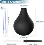 Anal Douche Enema Bulb Kit for Men & Women, 7.9oz Silicone Colon Cleansing Kit with 5 Comfortable Nozzles