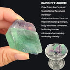 3-5Pcs Natural Raw Crystals 1''-2'' Rough Rainbow Fluorite Rocks for Tumbling Polishing Cabbing Gemstones Crystals and Healing Stones for Wicca Reiki,Fountian Rocks for Decorations (Rainbow Fluorite)