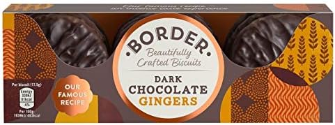 Border Biscuits The Legendary Dark Chocolate Ginger 150g (Pack of 6)