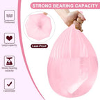 5 Rolls Small Trash Garbage Bags, 2.6 Gallon Strengthen Trash Bags, Durable Plastic Bags for Kitchen Office Home Bedroom Garden Waste Bin, Fit 10 Liter Trash-Can-Liners, 100 Count (Pink)