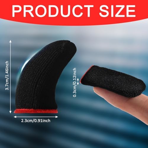 YUXIANLB 10Pcs Mobile Phone Gaming Finger Sleeves, Anti Sweat Game Controller Finger Thumb Sleeve, Superconducting Nanofibers Sleeves, Breathable Finger Covers Touchscreen Gaming Gloves