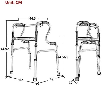 Bariatric Heavy-Duty Folding Walker with Shower Seat for Seniors - Adult Walkers - Portable Mobility Aid for Elderly Adjustable Height