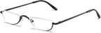 Metal Half Moon Reading Glasses Spring Hinge Half Frame Readers Eyeglasses for Men Women