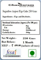 Ghasitaram Gifts Rakhi Gifts for Brothers Rakhi Sweets - Sugarfree Anjeer/ Figs Cake with Pearl Beads Rakhi