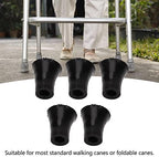 BestAlice 5Pcs Cane Tips, 3/4 Inch Crutch Tips Rubber Replacement Foot Pad, 19mm Cane Tips Heavy Duty, Prevent Slipping Soft Thicken Rubber Walking Canes Replacement Tips(Black)
